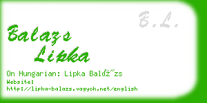 balazs lipka business card